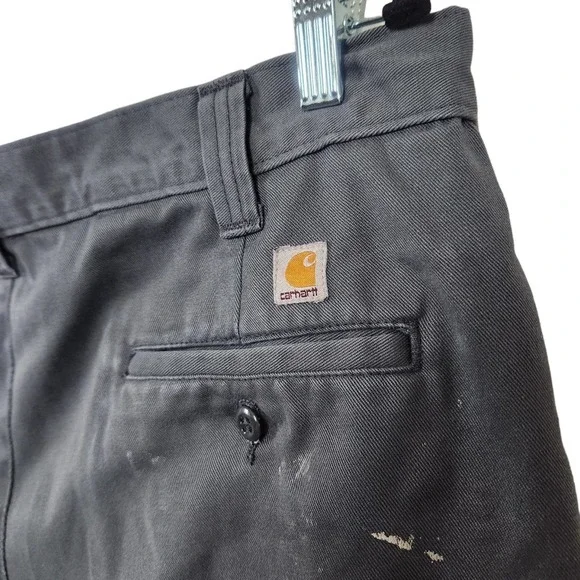 Carhartt Grey Chino Khaki Cut Off Shorts - Picture 4 of 6